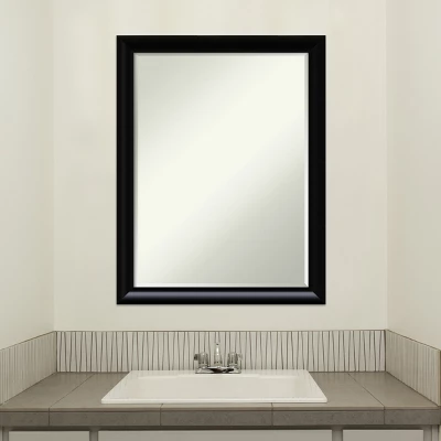 Amanti Art Steinway Black Scoop Petite Bevel Wood Bathroom Wall Mirror 27 X 21 In. 4 Amanti Art Steinway Black Scoop Petite Bevel Wood Bathroom Wall Mirror 27 X 21 In. - Image 4