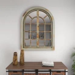 48" X 37" Farmhouse Classic Arched Window Design Decorative Wall Mirror - Olivia & May -Umbra Home Decor Shop GUEST 0084a4c4 ec64 45ff 98e7 ef42f0fb4196