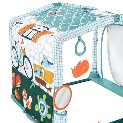 Camco Fisher-Price 3-in-1 Crawl & Play Activity Gym With Mirror, Frog Rattle, Snail Teether, Crinkle Garden Gnome And Watering Can For Newborn To Toddler 1 Camco Fisher-Price 3-in-1 Crawl & Play Activity Gym With Mirror, Frog Rattle, Snail Teether, Crinkle Garden Gnome And Watering Can For Newborn To Toddler