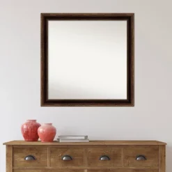 30" X 30" Non-Beveled Corded Bathroom Wall Mirror Bronze - Amanti Art -Umbra Home Decor Shop GUEST 0090dfb0 ad80 4c30 8456 821f5f491e34