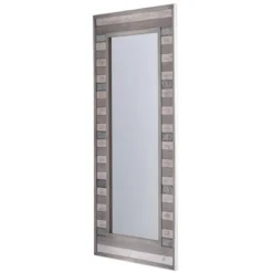 Barn Wood And Galvanized Rustic Wooden Wall Mirror Gray - StyleCraft