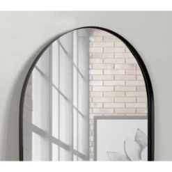 16" X 48" Rollo Capsule Framed Decorative Wall Mirror Black - Kate & Laurel All Things Decor -Umbra Home Decor Shop GUEST 01433574 50bc 480a 8737 5d2172fcff48