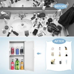 Costway Bathroom Wall Medicine Cabinet Single Mirror Door Cupboard Storage Wood Shelf White -Umbra Home Decor Shop GUEST 01840955 d2f3 4fc8 b7a6 56e417339e61