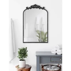 19" X 30.7" Arendahl Arch Wall Mirror Black - Kate & Laurel All Things Decor -Umbra Home Decor Shop GUEST 01d09145 c0fe 4836 ac93 f01cc1f2dc7c
