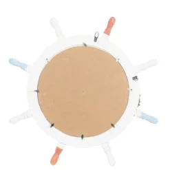 Wood Sail Boat Ship Wheel Wall Mirror With Netting Accent White - Olivia & May -Umbra Home Decor Shop GUEST 01d78f30 c331 46ad 9ff2 767bff588466