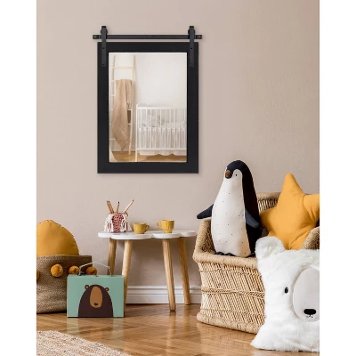 18" X 26" Cates Rectangle Wall Mirror Black - Kate & Laurel All Things Decor 4 18" X 26" Cates Rectangle Wall Mirror Black - Kate & Laurel All Things Decor - Image 4