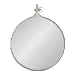 30" X 37" Yitro Metal Framed Wall Mirror Gray - Kate & Laurel All Things Decor