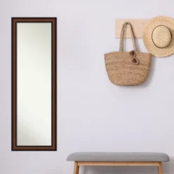 Amanti Art Yale Walnut Non-Beveled On The Door Mirror Full Length Mirror, Wall Mirror 51.5 In X 17.5 In. -Umbra Home Decor Shop GUEST 03cd5184 3218 4e1c 9e3c 2b721ee3ad0e