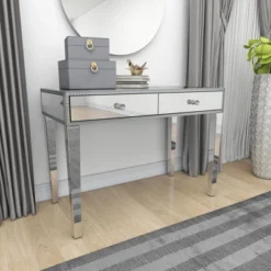 Glam Mirror And Wood Console Table Desk Silver - Olivia & May 37 Glam Mirror And Wood Console Table Desk Silver - Olivia & May -Umbra Home Decor Shop GUEST 03e23989 a1d7 4821 bb6d 6cb0a0fdca5c