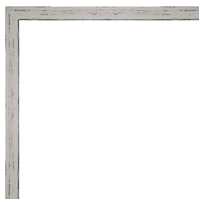 27" X 27" Non-Beveled Shiplap White Narrow Wood Wall Mirror - Amanti Art 2 27" X 27" Non-Beveled Shiplap White Narrow Wood Wall Mirror - Amanti Art - Image 2