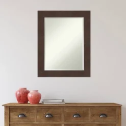 23" X 29" Wildwood Framed Wall Mirror Brown - Amanti Art -Umbra Home Decor Shop GUEST 04d4c45b c680 4a0b a980 9cbb760d721f