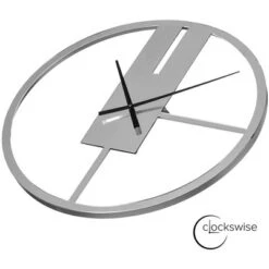 Clockswise Modern Round Big Wall Clock With Mirror Face, Decorative Silver Metal 22.75” Oversized Timepiece, Hanging Supplies Included -Umbra Home Decor Shop GUEST 055276f0 d919 4b72 91f3 9234471a2d5d