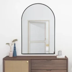 Yetta 24"x 36" Arch Mirror For Bathroom Entryway Wall Decor Metal Frame Wall Mounted Mirror - The Pop Home -Umbra Home Decor Shop GUEST 06155df0 0530 4294 929e 2f70ec1b02e9