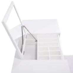 Tangkula 2 Drawers Make-up Mirror Set Vanity Dressing Table Flip-type Desktop With Stool -Umbra Home Decor Shop GUEST 06b45097 1192 4d23 a43f e50d4ab425b0