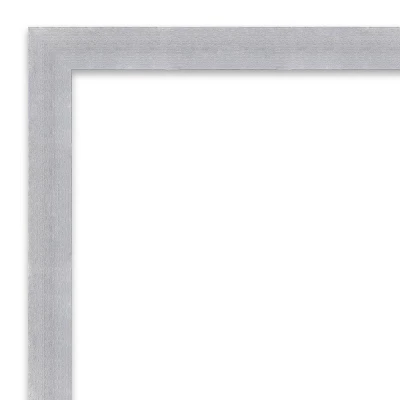 20" X 26" Non-Beveled Grace Narrow Bathroom Wall Mirror Brushed Nickel - Amanti Art 2 20" X 26" Non-Beveled Grace Narrow Bathroom Wall Mirror Brushed Nickel - Amanti Art - Image 2