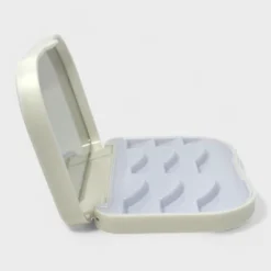 Spa Essentials False Eyelash Organizer Case With Mirror Mini Empty Eyelashes Travel Storage Box - Holds 3 Pairs - White -Umbra Home Decor Shop GUEST 07013f9f 6797 4dd0 a4cb 8ebb224fca7b