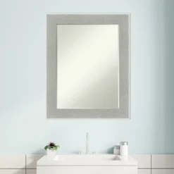 Amanti Art Glam Linen Grey Petite Bevel Bathroom Wall Mirror 29 X 23 In. -Umbra Home Decor Shop GUEST 07a7f714 73e6 45ec 879a ab85a210da96