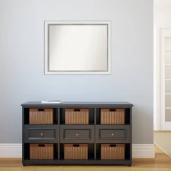 31" X 25" Non-Beveled Eva Narrow Bathroom Wall Mirror White - Amanti Art -Umbra Home Decor Shop GUEST 07f0b5b6 3bea 4386 92a2 7a5c149c51f9