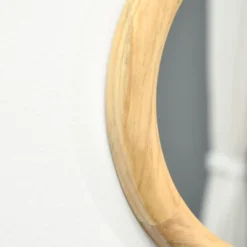 HOMCOM Set Of 3 Wood Wall Mirror, Home Modern Round Mirror For Wall In Living Room, Bedroom, Natural -Umbra Home Decor Shop GUEST 08291738 4949 467f 9424 c2f5d38fc8d1