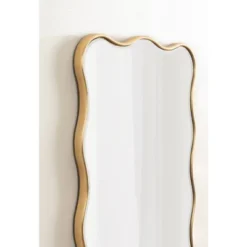 Kate & Laurel All Things Decor 18"X48" Viona Rectangle Scalloped Mirror Gold -Umbra Home Decor Shop GUEST 08447e8e 50c5 4ac4 a4fa 1ff5c12586dc