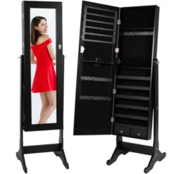 Best Choice Products 6-Tier Standing Mirror Lockable Storage Organizer Cabinet Armoire W/ Velvet Interior -Umbra Home Decor Shop GUEST 086cec6f 711f 4a46 b965 3a099e851b1e