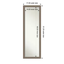 17" X 51" Eva Framed On The Door Mirror - Amanti Art -Umbra Home Decor Shop GUEST 0887cad5 b2c2 453c 9129 1146593f911d