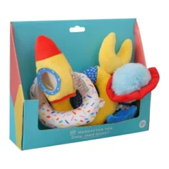 Manhattan Toy Space Themed Rocket Soft Baby Travel Spiral With Baby-safe Mirror, Elastic Pull Cord And Rattle Chime -Umbra Home Decor Shop GUEST 0897dbe0 8818 484b b6b9 104073123591