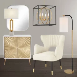 Possini Euro Design Bailey Rounded Corner Rectangular Vanity Wall Mirror Modern Beveled Brushed Gold Frame 27" Wide For Bathroom Bedroom Home Office -Umbra Home Decor Shop GUEST 08b99359 1dbf 44d4 bc7b 30527d6a7380