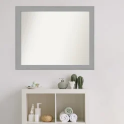 Amanti Art Brushed Nickel Non-Beveled Bathroom Wall Mirror -Umbra Home Decor Shop GUEST 08c23346 c274 468e ae2c aca630df8ae2