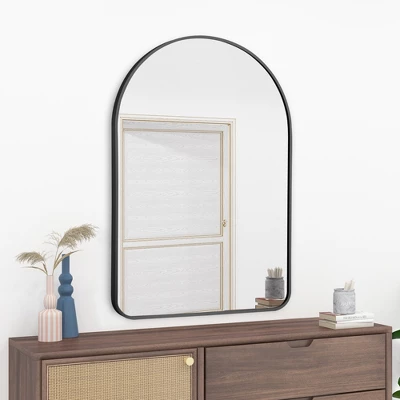 Yehudi Arch Wall Mirror For Bathroom 24"x 36" Inch Bathroom Mirror With Metal Frame Round Corner For Wall Decoration - The Pop Home 4 Yehudi Arch Wall Mirror For Bathroom 24"x 36" Inch Bathroom Mirror With Metal Frame Round Corner For Wall Decoration - The Pop Home - Image 4