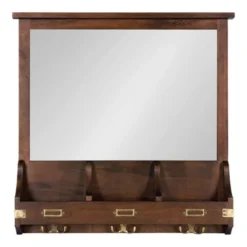 24" X 24" Stallard Functional Wall Mirror - Kate & Laurel All Things Decor