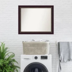 32" X 26" Non-Beveled Signore Bronze Wood Bathroom Wall Mirror - Amanti Art -Umbra Home Decor Shop GUEST 0994f166 e232 481b 909c 1b40da393be6