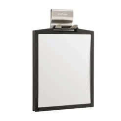 Doppio Double Sided Fog Resistant Magnifying Shatter Proof Shower Mirror Black/Stainless Steel - Better Living Products