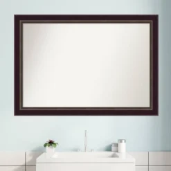 40" X 28" Non-Beveled Signore Bronze Wood Bathroom Wall Mirror - Amanti Art -Umbra Home Decor Shop GUEST 0c4538e8 4636 46a8 9dc8 bd2b47a7cf50