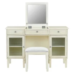 ModernLuxe Makeup Vanity Desk With Flip-Top Mirror, Stool, Drawer & Cabinet, White Vanity Table Dressing Table Multi-Functional Computer Writing Desk -Umbra Home Decor Shop GUEST 0c64c18e c230 400a 9798 7bdb0ce752a1