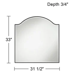 Noble Park Arch Top Square Vanity Decorative Wall Mirror Modern Industrial Beveled Matte Black Frame 31 1/2" Wide For Bathroom Bedroom Living Room -Umbra Home Decor Shop GUEST 0ca717dc 8143 4551 a7b1 ae8524fe292f