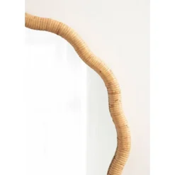 Kate & Laurel All Things Decor 26"x26" Rahfy Scallop Framed Wall Mirror Natural: Bohemian Style, No Assembly Required -Umbra Home Decor Shop GUEST 0d5c23bb 6c57 4f92 a5af 97768aca5a65