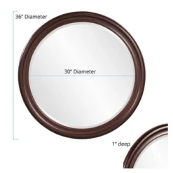 Round George Decorative Wall Mirror Brown - Howard Elliott -Umbra Home Decor Shop GUEST 0d87730d aad4 4e88 94dc 1f0a813ea436