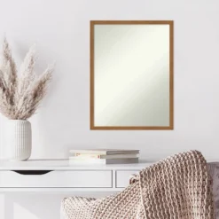 19" X 25" Non-Beveled Carlisle Blonde Narrow Wood Wall Mirror - Amanti Art -Umbra Home Decor Shop GUEST 0dc1eb75 1ac8 4646 ba83 b17564aa51c1