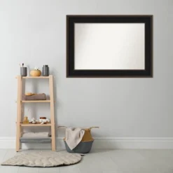44" X 32" Non-Beveled Mezzanine Wood Bathroom Wall Mirror Espresso Brown - Amanti Art -Umbra Home Decor Shop GUEST 0e2cc32f 999f 4275 aba3 8712468e9059