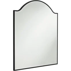 Noble Park Arch Top Square Vanity Decorative Wall Mirror Modern Industrial Beveled Matte Black Frame 31 1/2" Wide For Bathroom Bedroom Living Room -Umbra Home Decor Shop GUEST 0e6f01f3 9379 4ca4 b0f3 ba9ec6d3ed97