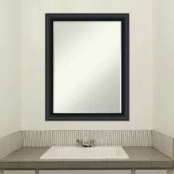 Amanti Art Nero Black Petite Bevel Wood Bathroom Wall Mirror 27.5 X 21.5 In. -Umbra Home Decor Shop GUEST 0e8e2e91 8f4c 4a28 8ec3 4a5ea0836249