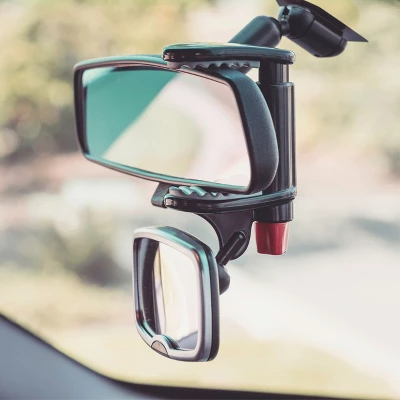 Diono Baby Car Mirror 2 Pack, Car Seat Mirror For Rear Facing Infant & See Me Too Rear View Mirror, Silver 2 Diono Baby Car Mirror 2 Pack, Car Seat Mirror For Rear Facing Infant & See Me Too Rear View Mirror, Silver - Image 2