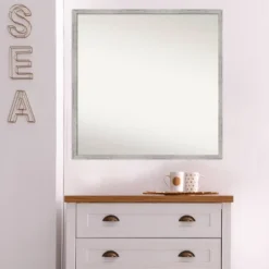 27" X 27" Non-Beveled Shiplap White Narrow Wood Wall Mirror - Amanti Art 14 27" X 27" Non-Beveled Shiplap White Narrow Wood Wall Mirror - Amanti Art -Umbra Home Decor Shop GUEST 0eefe7a7 6ba9 4225 b547 99016baf3b2a