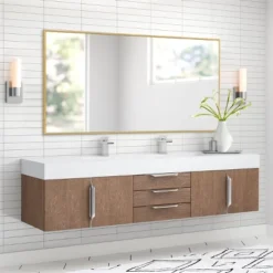 30 In. H X 65 In. W Oversized Rectangle Metal Bathroom Vanity Mirror-The Pop Home -Umbra Home Decor Shop GUEST 0f600706 ebb3 4b12 a44e c7b2f3f9b626