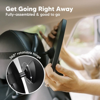 Baby Car Mirror, Large Shatterproof Baby Mirror For Car Seat Rear Facing, Baby Carseat Mirror For Infant 2 Baby Car Mirror, Large Shatterproof Baby Mirror For Car Seat Rear Facing, Baby Carseat Mirror For Infant - Image 2