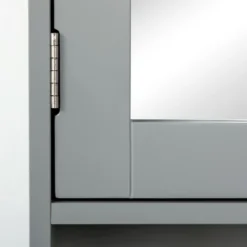 Kleankin Wall-Mounted Bathroom Mirror Cabinet Organizer With Storage, Adjustable Shelf, And Magnetic Door Design, Grey -Umbra Home Decor Shop GUEST 0fe97b9d 7f92 48a9 abb0 200eae803aea