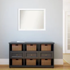 31" X 25" Non-Beveled Cabinet Narrow Bathroom Wall Mirror White - Amanti Art 11 31" X 25" Non-Beveled Cabinet Narrow Bathroom Wall Mirror White - Amanti Art -Umbra Home Decor Shop GUEST 10844b21 6a34 4f59 ae64 82304c136935