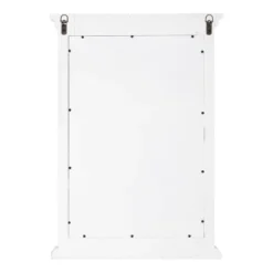 20" X 29" Helcomb Wood Framed Decorative Wall Mirror White - Kate & Laurel All Things Decor -Umbra Home Decor Shop GUEST 111d8e19 c6c0 4915 b617 9f794d88f187