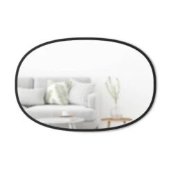 24"x 36" Hub Wall Mirror Oval Black - Umbra
